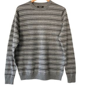 Nordstrom Mens sweater large gray stripes